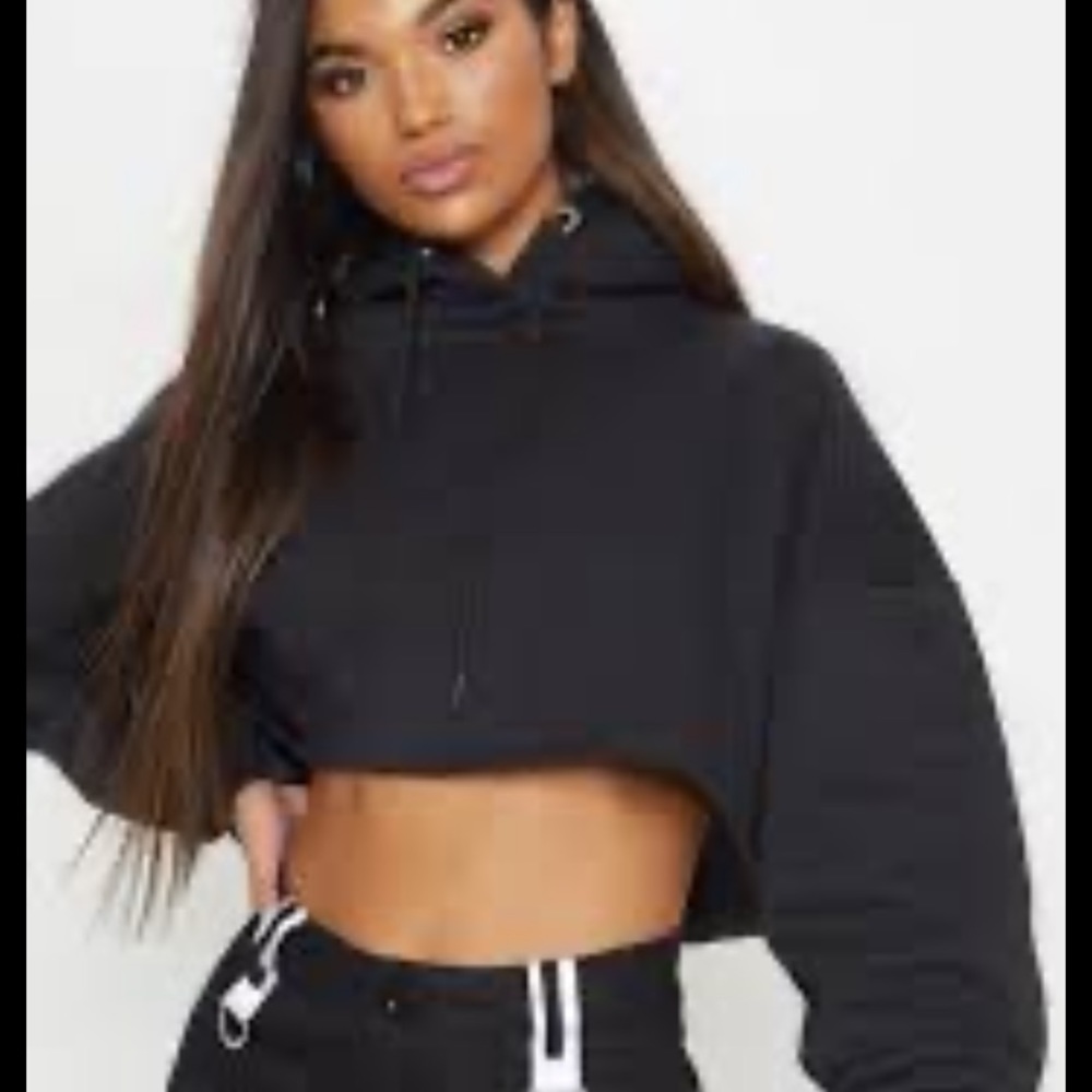 Trendy Cropped hoodie